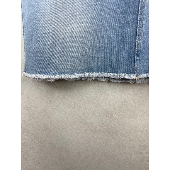 A.N.A Light Wash Denim Jean Mini Skirt Sz 14 Beachy Western Feminine Classic - Picture 10 of 10